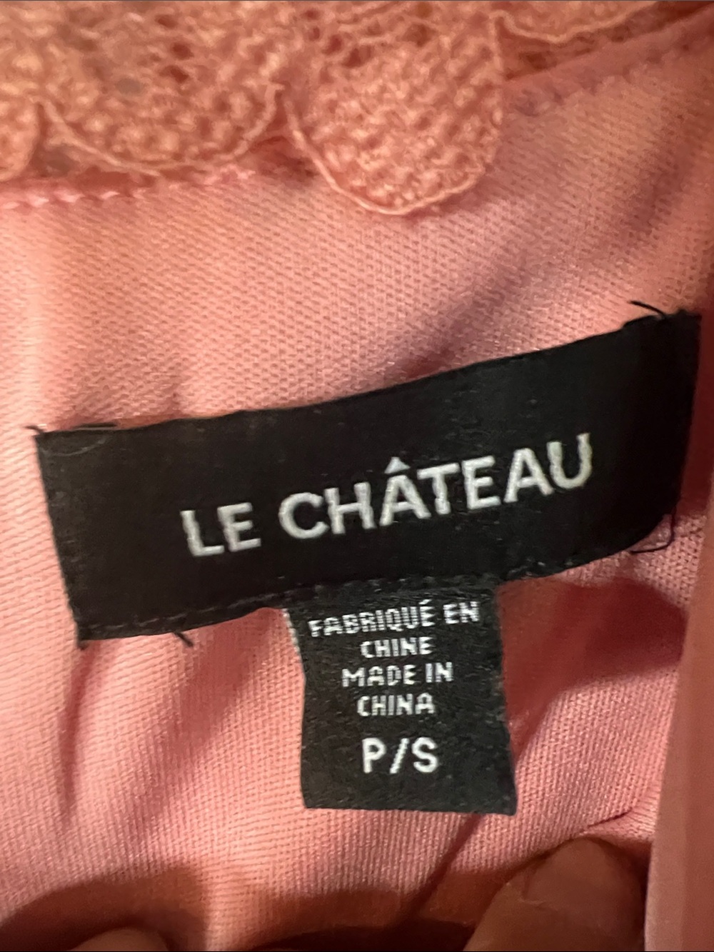le chateau Coral Lace V-Neck Fit & Flare Dress - Picture 2 of 4